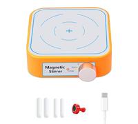 Akfldms Max 3L 3000RPM Mini Magnetic Stirrer Rechargeable for Laboratory Mixer with 4 Stir Bars for Homebrew Liquid Preparation Lab B