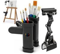 Akfldms Metal Easel Brush Clip, Paint Brush Copy Clip Holder, 360° Rotatable Paper Document Sign Holder for Typing, Holder Clamp