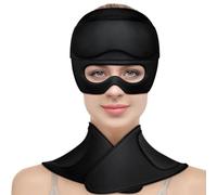 Akfldms Migraine Relief Cap Ice Pack Neck Wrap Gel and Ice Eye Mask, Detachable Ice Caps with Eyes Hot and Cold Therapy