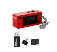 Akfldms Mini Keychain Thumb Camera 1080P HD Video Recording 0.96 Inch LCD Display 130 Degree Wide Angle Lens 64G Card Included E