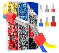 Akfldms Multicoloured Insulated Twin Wire End Ferrules 800pcs Set, Insulation Sleeves Assorted