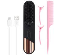 Akfldms Multifunctional Cordless Straightener Brush Fast Heated Electric for Hair Straightening Device Wireless Hot Comb