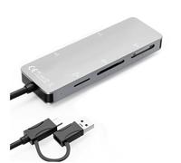 Akfldms Multifunctional Memory Card Reader Type-C & USB A Card Reader XD++MS+SD+TF/M2 Reader Multi-Card Reader Adapter
