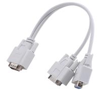 Akfldms NEW 1 PC to 2 MONITORS SPLITTER CABLE FOR VGA VIDEO