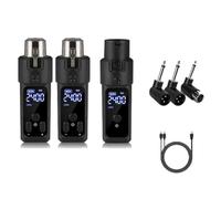 Akfldms New 2.4G XLR Adapter System Wireless Microphone Transmitter Receiver Suitable for Dynamic Microphone Guitar Audio Mixer