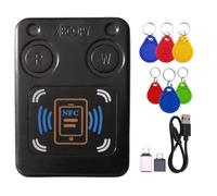 Akfldms NFC RFID Smart Chip Card Reader Copier +3XUID/CUID Keychain IC 13.56Mhz ID 125K 250K 375K RFID Token Clone Duplicator