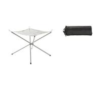 Akfldms Outdoor Camping Bonfire Rack Stainless Steel Burning Rack Portable Folding Firewood Stand Camping Barbecue Grid Large