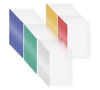 Akfldms Pack 50 Count Clear Report Covers with Sliding Bars, 70 Sheet Capacity, 9mm Transparent Resume Folders with Binding Bars
