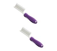 Akfldms Pet Comb for Dogs and Cats, Stainless Steel Teeth, Ergonomic Handle, Universal Grooming Tool, Easy to Clean