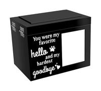 Akfldms Pet Memorial Urn for Dog or Cat Ashes with Photo Frame Wood Dog Urn Personalized Pet Urn Pet Memorial Keepsake Memory