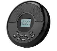 Akfldms Portable Bluetooth CD Player Rechargeable Discman with Dual Speakers and Headphones Cd Player Mp3 Player Black