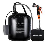 Akfldms Portable Camping Shower System with 20L Solar Heating Bag Rechargeable Electric Pump for Hiking, Beach Use, and Flower for Watering