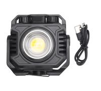 Akfldms Portable LED Camping Tent Light Rechargeable Searchlight Outdoor Emergency Lighting Waterproof Hanging Night Lamp Black