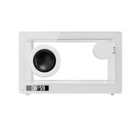 Akfldms Portable Retro Bluetooth Speaker Clock Wireless HiFi Transparent Soundbar with RGB Light TF Card Audio Music Player A F