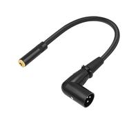 Akfldms Practical Stereo Mini Jack to XLR Cable Converter, 1/8” Female to Right Angle Male Audio Adapter Cable A