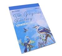 Akfldms Pre-Cut Sticker Book for Journaling, Dual Materials, Decorative Frame Scrapbook Stickers, 20 Sheets,Birds & Flower