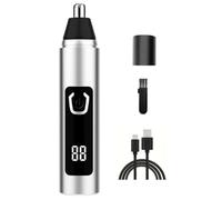 Akfldms Professional Electric Mini Nose Hair Trimmer Portable USB Rechargeable High Quality Silver