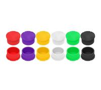 Akfldms Protective Vial Caps- 12-Pack 3ml Glass Vials 6 Assorted Color Leak-Proof Dust- Lids Cover for Flip Off Caps