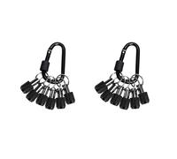 Akfldms Quick Release 12PCS Bit Holder Key Chain, 1/4 Inch Hex Shank Bit Holders for Nut Driver,Screwdriver& Drill Bits