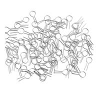 Akfldms R Hanging Burning Hook Set- 100 Pieces High Temperature Nichrome Wire Jump Rings(0.3 X 0.7) for DIY Potted Plant Wiring