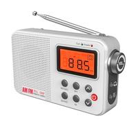 Akfldms Radio Multi Band Radio Battery/Plug-in Power World Receiver FM AM SW LCD Display/Time/Alarm