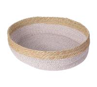 Akfldms Rattan Weave for Cat Dog Comfortable Sleeping Pet Bed Summer Cooling Donut Shape Round Kitten Puppy Basket for Cat House