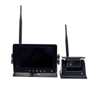 Akfldms Rechargeable 7" IPS Monitor Magnetic Solar Wireless Backup Camera HD DVR Reverse Camera System for Trailer RV Truck Car