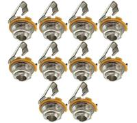 Akfldms Replacement Parts 10PCS Electric Guitar Mono Jack Socket 1/4" 6.35mm Input Jack