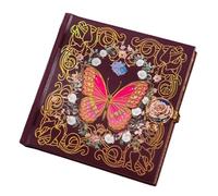 Akfldms Retro Square Magnetic Buckle Hardcover Notebook Gothic Fairy Tale Butterfly Series 128 Sheets/Book Full Colour Inside Pages A