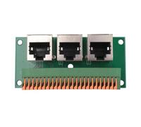 Akfldms RJ45 Female Breakout Board,Solderless RJ45 to 8Pin Quick Spring Terminal,Three Ways RJ45 Female Connector with PCB Board