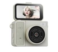 Akfldms S162 Thumb Keychain Camera Flip Screen 1.47-Inch Mini Action Camera 2K Retro Style Very Small Camcorder Gray