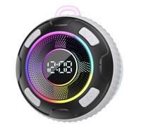 Akfldms S5 Wireless Speaker Built-in Mic IPX7 Waterproof Bluetooth ENC Speakers 10-Hour Battery Shower Compatible Subwoofer White