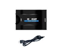 Akfldms -SCART Video Audio Converter 1080P for Power Adapter for HDTV Box DVD Television Signal Conversion