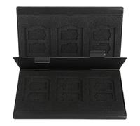 Akfldms SD Card Case Double-Layer Capacity for 6 SD and 12 TF Cards in Aluminum Alloy Hard Shell Holder
