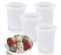 Akfldms Silicone Measuring Cups with 350ml Capacity, 4PCS for Melting Chocolate Cup Set-Reusable Baking Supplies
