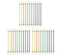 Akfldms Small Bungee Cords with Hooks 36 Pack, Adjustable Rubber Elastic Cords for Luggage Roof Rack Hanging Outdoor