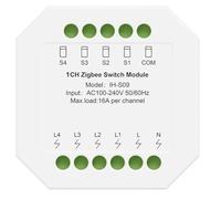 Akfldms Smart Circuit Breaker Relay Switch Module 16A IH-S09 AC100-240V Tuya Smart Life Remote Control for Home Automation System 1CH