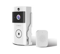 Akfldms Smart WiFi Doorbell Camera with Solar Charging, Waterproof, Night Vision, HD, Two-Way Intercom Voice for Home Security
