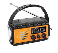 Akfldms Solar Powered 20000mAh Hand Crank Radio AM/FM SW/USB Rechargeable Power Bank Flashlight SOS Alarm Sound B
