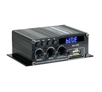 Akfldms Sound Amplifier HIFI Bluetooth Amp 2.0 Channel Home Digital Audio 12V3A AK370 for Car Treble