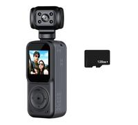 Akfldms Sports Camera Body 2K Handheld Pocket Camera Portable WIFI Camera 180° Rotatable Anti-Shake for Outdoor Cycling