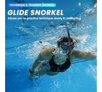 Akfldms Swimming Training Snorkel One-Way Purge Valve forLap Swimming Training forAdult Youth Kid Lake Blue