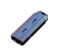 Akfldms Titanium Alloy Whistle Double Tube High Frequency for Wilderness Usage Outdoor Lifesaving for Sports Whistle Blue Silver