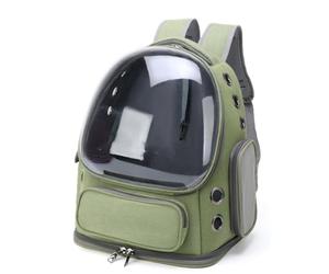 Akfldms Transparent Cover Backpack Pet Bag Portable Space Capsule Large Capacity Cat Bag Parrot Pet Utensils