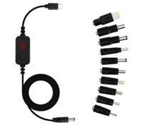 Akfldms Type C to DC Boost Cable Adapter Cord 5V 9V 12V 15V 20V Adjustable Voltage PD Fast Charging Cable for Laptop Universal