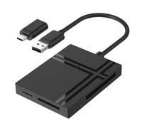 Akfldms Type-C to USB 3.0 Adapter 5 in 1 USB C HUB with Card Reader Memory Card Splitter Supports TF/SD//XD/MS Cards