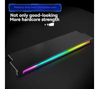 Akfldms Universal Memory Heat Sink 5V 3PIN ARGB AURA Sync Memory Module Cooler DDR3 DDR4 DDR5 RAM Computer Accessories Silver