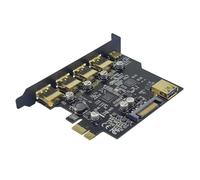 Akfldms USB 3.2 PCIE Expansion Card PCIE 1X to USB 3.2 TYPE-C USB 3.2 Gen1 Adapter Multiplier USB3.2 PCI E Controller 5Gbps