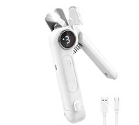 Akfldms USB Rechargeable 2-in-1 Dog Clippers and Grinder, Electric Trimmer for Pets with 3 Speed Settings, LED Light Technology, Safe& Comfort Design