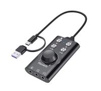 Akfldms USB Sound Card Volume Control Knob Type-C-External Professional Computer Audio Controller Compatibility